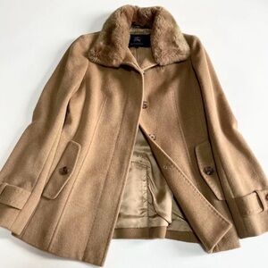 Burberry London Angora Blend Short Coat